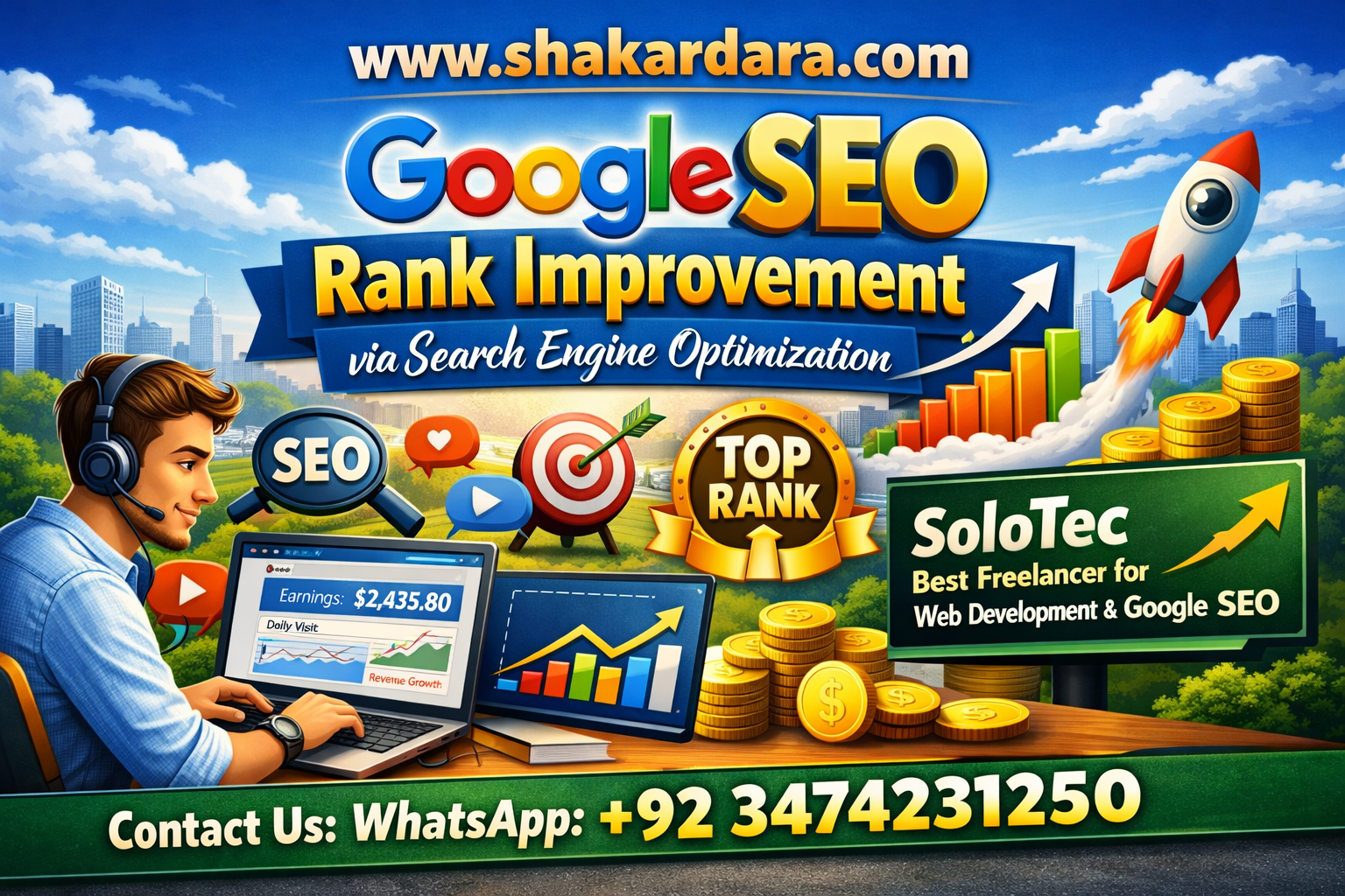 Google SEO Rank Improvement via Search Engine Optimization