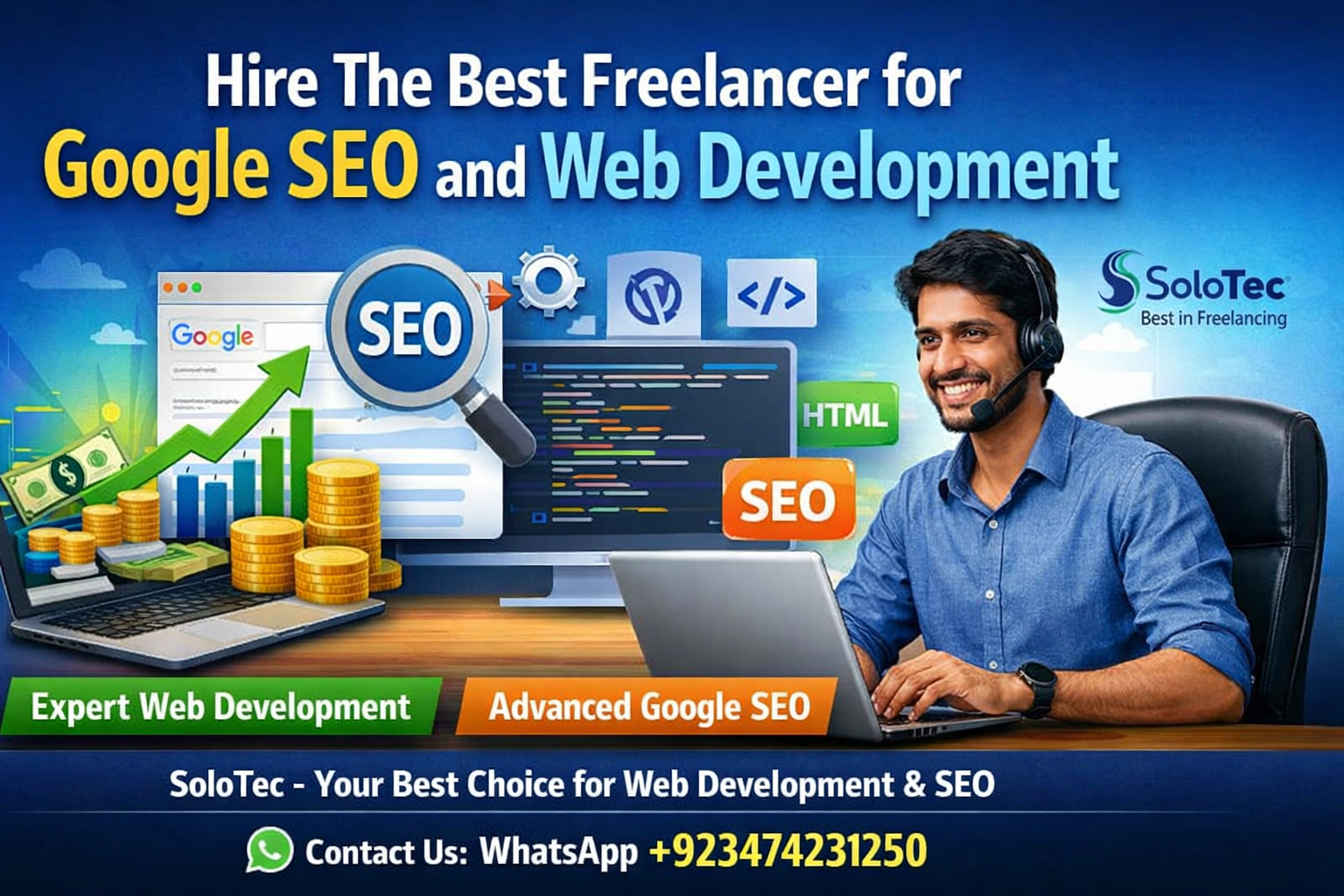 the best freelancer for Google SEO and web development